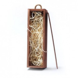 Drewniana skrzynka na alkohol - brąz