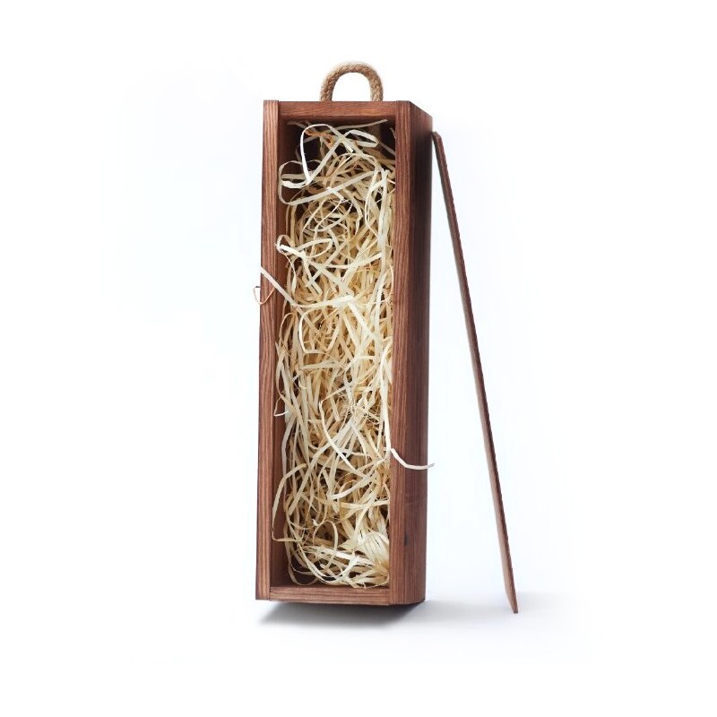 Drewniana skrzynka na alkohol - brąz