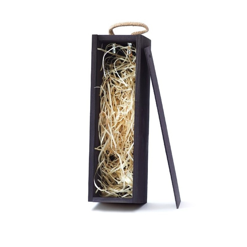 Drewniana skrzynka na alkohol - czarna