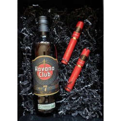 Zestaw prezentowy HAVANA CLUB EXTRA ANEJO RUM 7YO 700ml+2 cygara LA FLOR DOMINICANA AIR BENDER PODEROSO