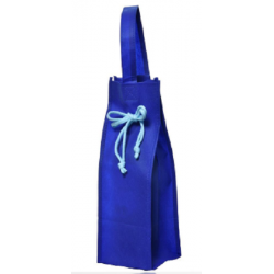 Worek upominkowy na wino niebieski