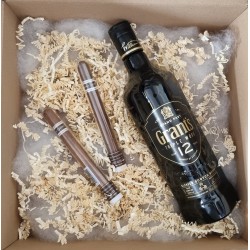 Zestaw prezentowy whisky Grant's 700 ml 12 YO+ 2 cygara Guantanamera Cristales