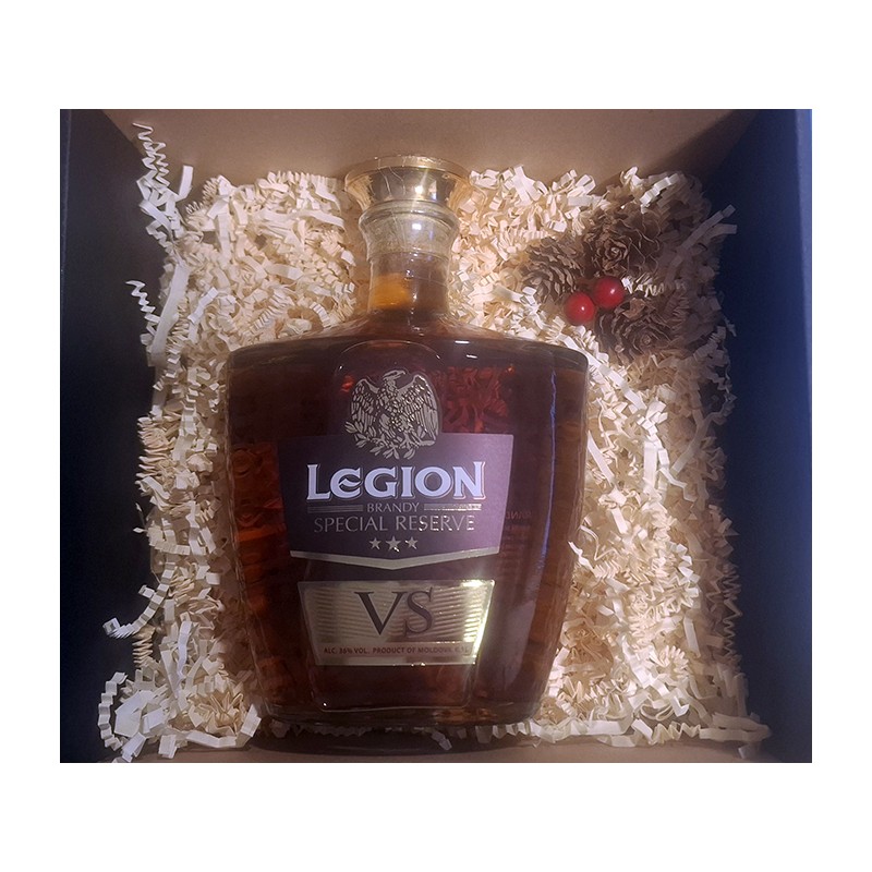 Zestaw prezentowy brandy LEGION SPECJAL RESERVE 3YO 500ml
