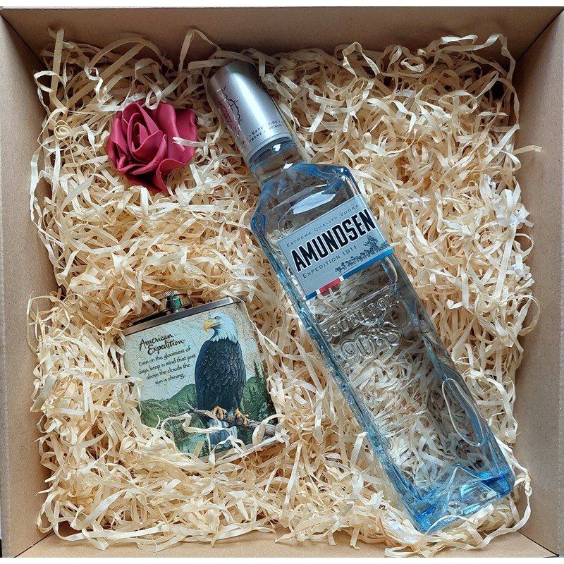 Zestaw prezentowy  wódka AMUNDSEN 700 ml