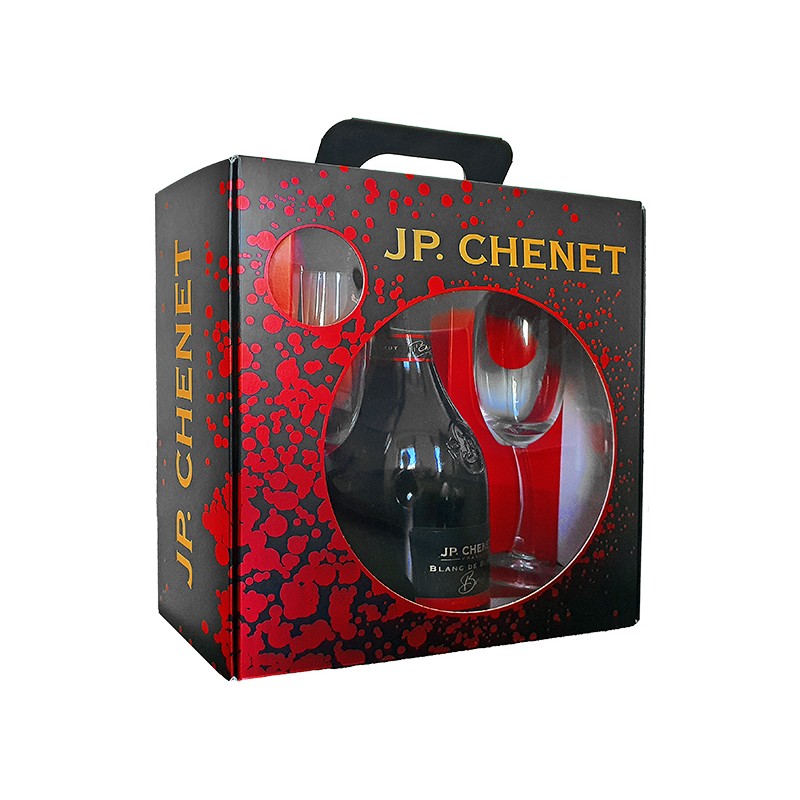 J.P. CHENET SPARKLING BLANC DE BLANCS BRUT 750ml + 2 kieliszki
