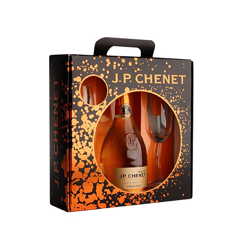 J.P. CHENET SPARKLING BLANC DE BLANCS DEMI SEC 750ml + 2 kieliszki